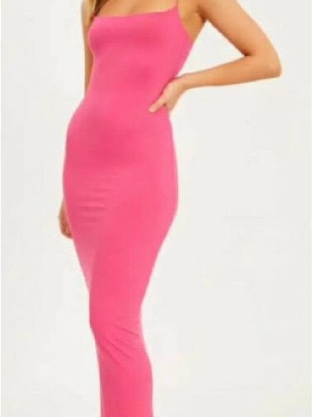 GLASSONS Hot Pink Super Soft Strap Maxi Dress